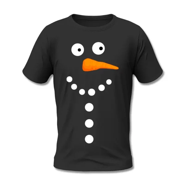 T-shirt ŚWIĘTA BLACK z motywem buzi bałwana