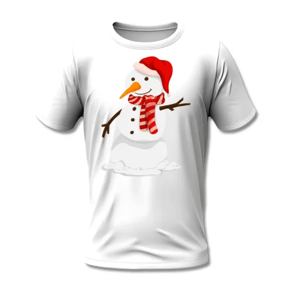T-shirt ŚWIĘTA WHITE z motywem bałwana